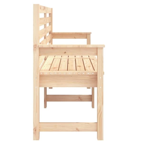 vidaXL havebænk 159,5x48x91,5 cm massivt fyrretræ