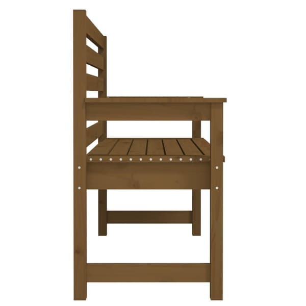 vidaXL havebænk 109x48x91,5 cm massivt fyrretræ gyldenbrun