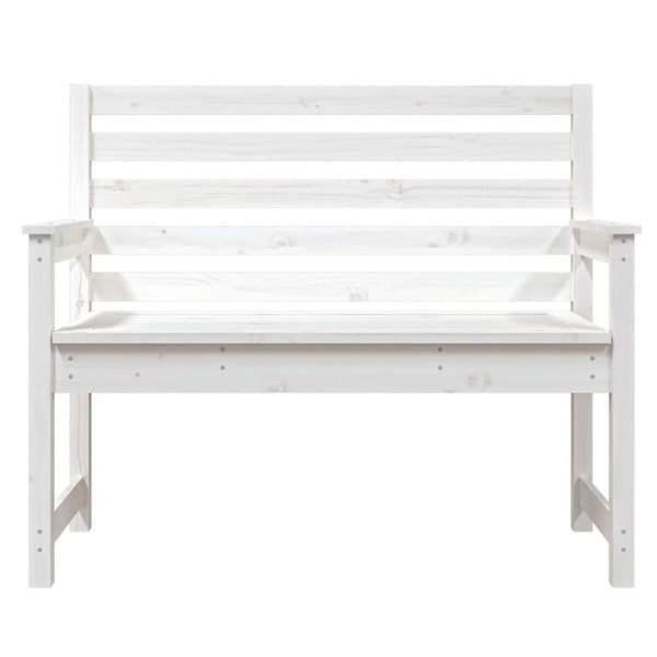 vidaXL Puutarhapenkki valkoinen 109x48x91,5 cm täysi mänty
