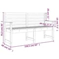 Miniatyrbillede 7 af 7: vidaXL havebænk 159,5x48x91,5 cm massivt fyrretræ gyldenbrun