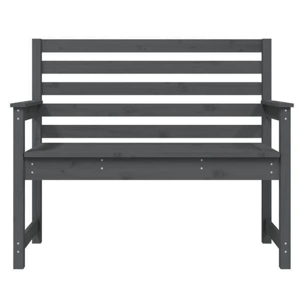 vidaXL Hagebenk grå 109x48x91,5 cm heltre furu