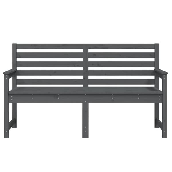 vidaXL Hagebenk grå 159,5x48x91,5 cm heltre furu