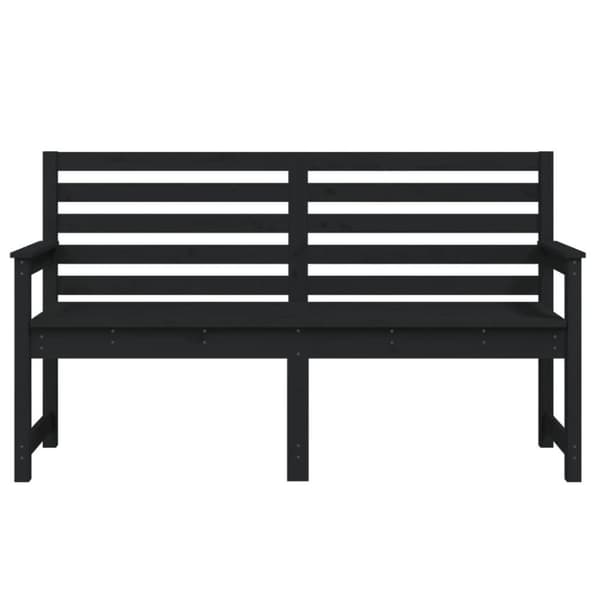 vidaXL Hagebenk svart 159,5x48x91,5 cm heltre furu