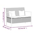 Miniatyrbillede 9 af 9: vidaXL 2-personers havebænk med hynder polyrattan brun