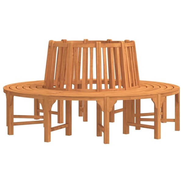 vidaXL Rund trebenk Ø208 cm heltre eukalyptus