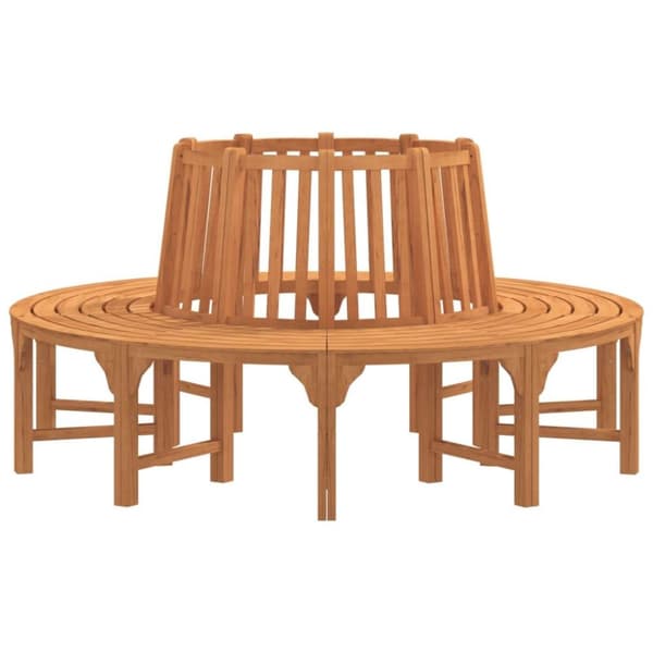 vidaXL Rund trebenk Ø208 cm heltre eukalyptus