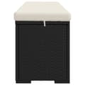 Miniatyrbillede 6 af 8: vidaXL bænk med hynde 110x30x40 cm polyrattan sort