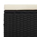Miniatyrbillede 7 af 8: vidaXL bænk med hynde 110x30x40 cm polyrattan sort