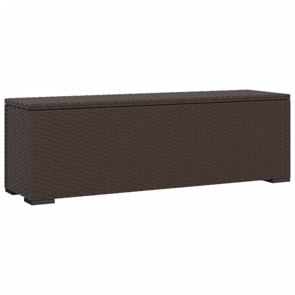 vidaXL bænk med hynde 110x30x40 cm polyrattan brun