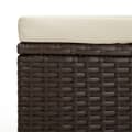 Miniatyrbillede 7 af 8: vidaXL bænk med hynde 110x30x40 cm polyrattan brun