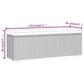 Miniatyrbillede 8 af 8: vidaXL bænk med hynde 110x30x40 cm polyrattan brun