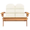 Miniatyrbillede 3 af 8: vidaXL Adirondack-havebænk med hynder 126 cm massivt akacietræ