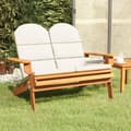 Miniatyrbillede 2 af 8: vidaXL Adirondack-havebænk med hynder 126 cm massivt akacietræ