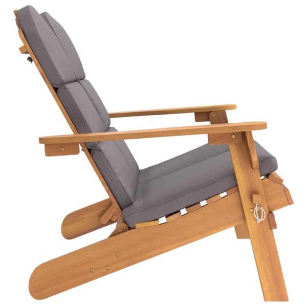 vidaXL Adirondack-havebænk med hynder 126 cm massivt akacietræ