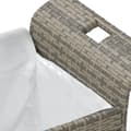 Miniatyrbillede 5 af 8: vidaXL havebænk med hynde 116x46x57 cm polyrattan grå