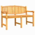 Miniatyrbild 2 av 6: vidaXL Trädgårdsbänk 149,5x60x90 cm massiv teak