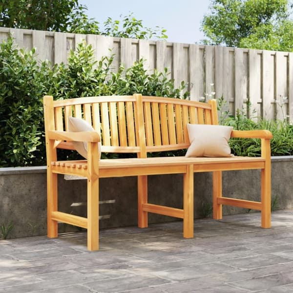 vidaXL havebænk 149,5x60x90 cm massivt teaktræ