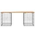 Miniatyrbillede 3 af 8: vidaXL havebænk med gabiondesign 103x31x42 cm massivt fyrretræ