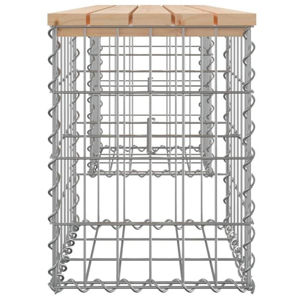 vidaXL havebænk med gabiondesign 103x31x42 cm massivt fyrretræ