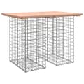 Miniatyrbillede 2 af 8: vidaXL havebænk med gabiondesign 100x70x72 cm massivt douglasgran