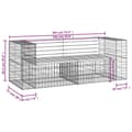 Miniatyrbilde 7 av 7: vidaXL Hagebenk gabiondesign 184x71x65,5 cm heltre douglasgran