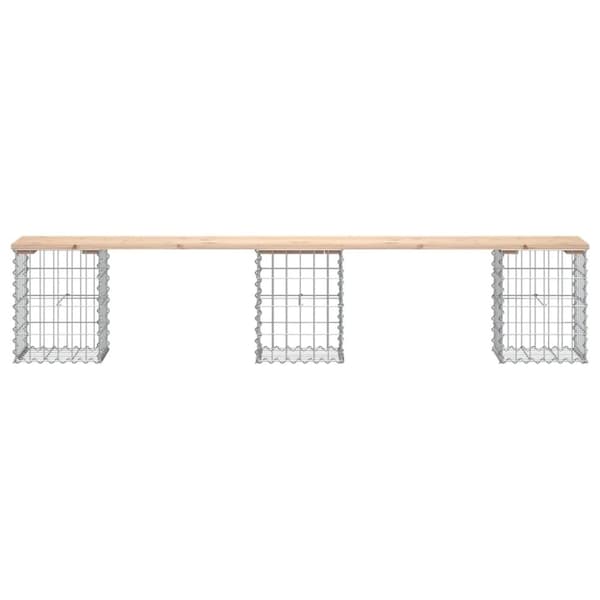 vidaXL Hagebenk gabiondesign 203x31x42 cm heltre furu