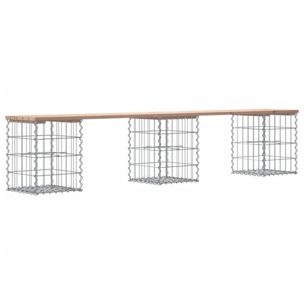 vidaXL Hagebenk gabiondesign 203x31x42 cm heltre furu