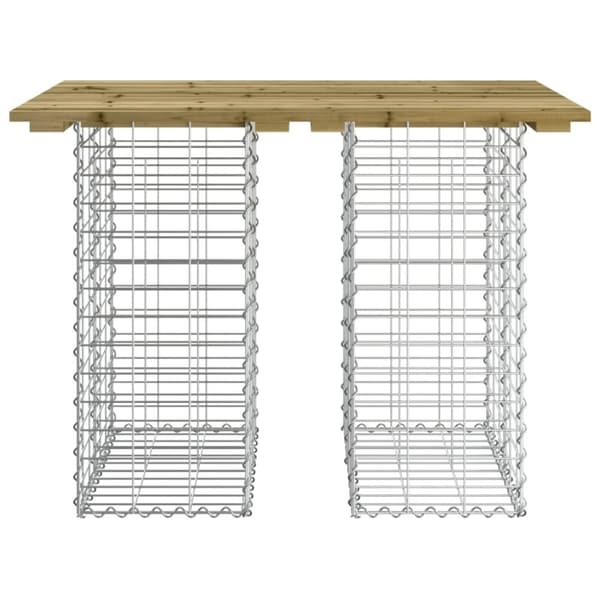 vidaXL havebænk med gabiondesign 100x70x72 cm imprægneret fyrretræ