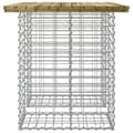 Miniatyrbillede 4 af 8: vidaXL havebænk med gabiondesign 100x70x72 cm imprægneret fyrretræ