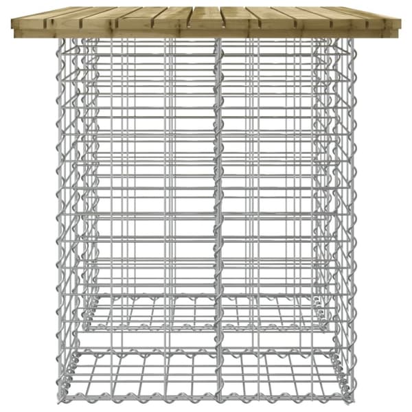 vidaXL havebænk med gabiondesign 100x70x72 cm imprægneret fyrretræ