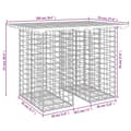 Miniatyrbillede 8 af 8: vidaXL havebænk med gabiondesign 100x70x72 cm imprægneret fyrretræ