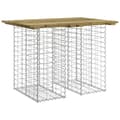 Miniatyrbillede 2 af 8: vidaXL havebænk med gabiondesign 100x70x72 cm imprægneret fyrretræ