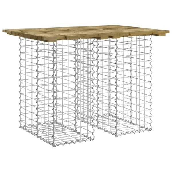 vidaXL havebænk med gabiondesign 100x70x72 cm imprægneret fyrretræ
