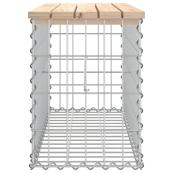 vidaXL Hagebenk gabiondesign 83x31,5x42 cm heltre furu