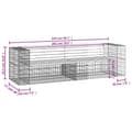 Miniatyrbillede 7 af 7: vidaXL havebænk med gabiondesign 143x71x65,5 cm massivt douglasgran