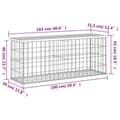 Miniatyrbillede 8 af 8: vidaXL havebænk med gabiondesign 103x31,5x42 cm massivt douglasgran