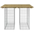 Miniatyrbillede 3 af 8: vidaXL havebænk med gabiondesign 100x102x72 cm imprægneret fyrretræ