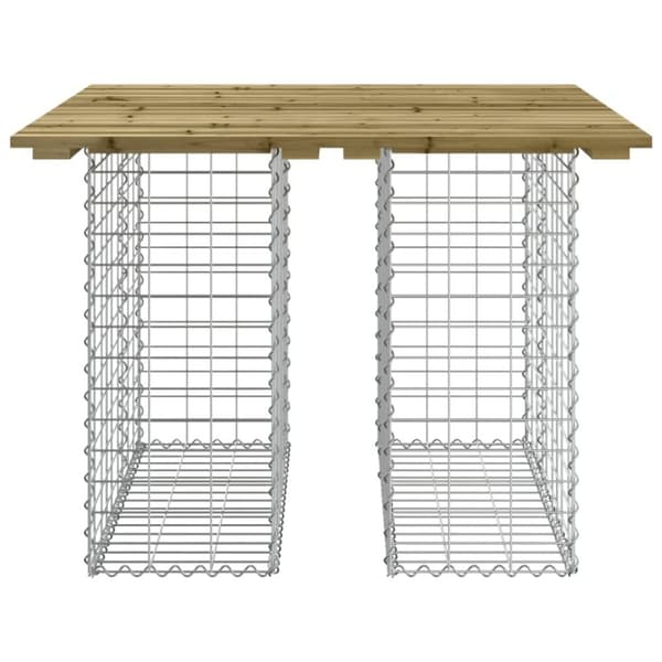 vidaXL havebænk med gabiondesign 100x102x72 cm imprægneret fyrretræ