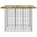 Miniatyrbillede 4 af 8: vidaXL havebænk med gabiondesign 100x102x72 cm imprægneret fyrretræ