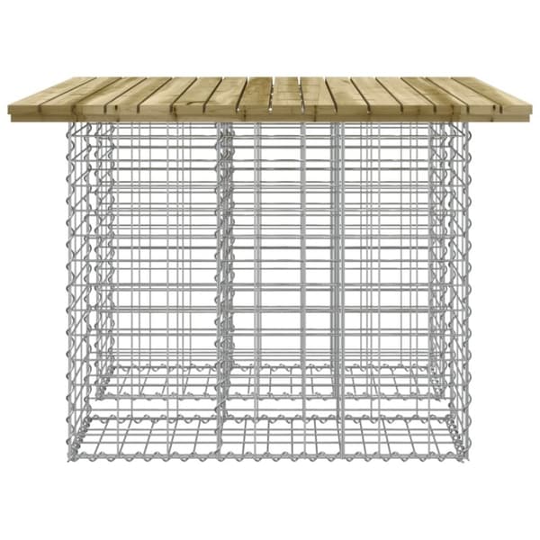 vidaXL havebænk med gabiondesign 100x102x72 cm imprægneret fyrretræ
