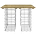 Miniatyrbillede 5 af 8: vidaXL havebænk med gabiondesign 100x102x72 cm imprægneret fyrretræ