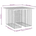Miniatyrbillede 8 af 8: vidaXL havebænk med gabiondesign 100x102x72 cm imprægneret fyrretræ