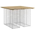 Miniatyrbillede 2 af 8: vidaXL havebænk med gabiondesign 100x102x72 cm imprægneret fyrretræ