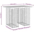 Miniatyrbillede 8 af 8: vidaXL havebænk med gabiondesign 100x70x72 cm massivt douglasgran