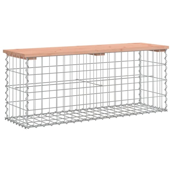 vidaXL Hagebenk gabiondesign 103x31,5x42 cm heltre douglasgran