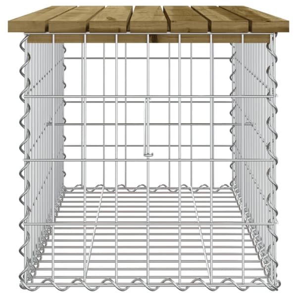 vidaXL havebænk med gabiondesign 83x44x42 cm imprægneret fyrretræ