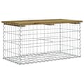 Miniatyrbillede 5 af 8: vidaXL havebænk med gabiondesign 83x44x42 cm imprægneret fyrretræ