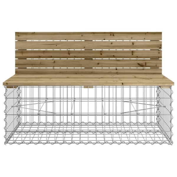 vidaXL Hagebenk gabiondesign 103x70x65 cm impregnert furu