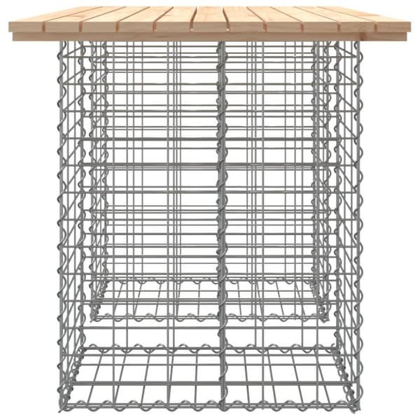 vidaXL havebænk med gabiondesign 100x70x72 cm massivt fyrretræ