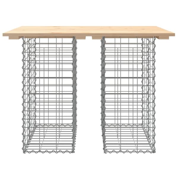 vidaXL havebænk med gabiondesign 100x70x72 cm massivt fyrretræ
